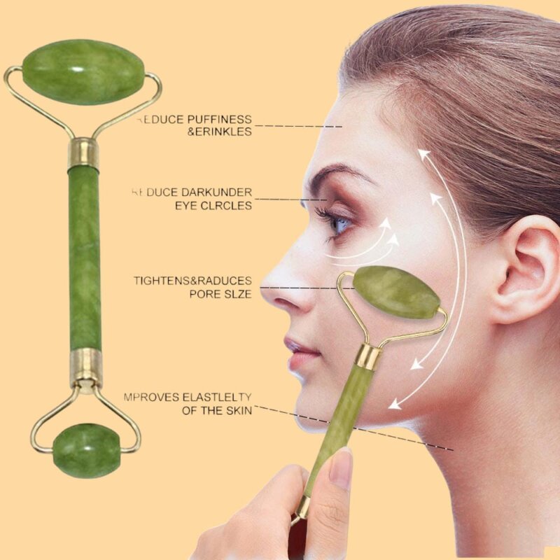 Jade Roller and Gua Sha Facial Massage Set - Image 2