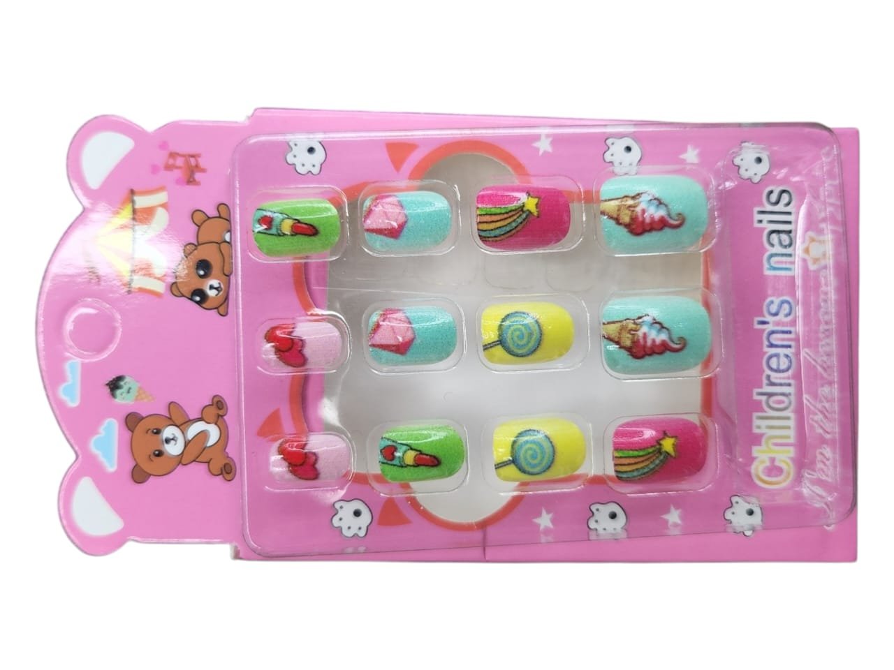 Cute Children's Press-On Nail Set – Fun & Colorful Designs! - Image 3